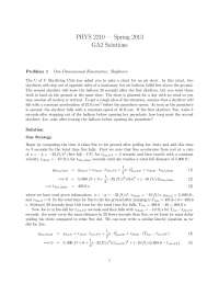 Kinematics - Physics for Scientists and Engineers I - Solved Problem Sets