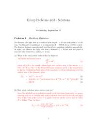 Blackbody Radiation - Introduction to Relativity and Quantum Mechanics - Problem Sets