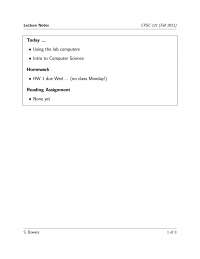 Introduction - Computer Science - Lecture Notes - Docsity