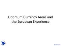 Optimum Currency Areas - International Economics - Lecture Slides