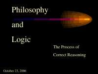Philosophy and Logic - Introduction to Philosophy - Lecture Slides
