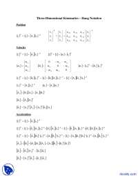 Three-Dimensional Kinematics - Computer-Aided Analysis of Machine Dynamics - Lecture Notes