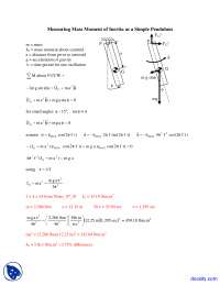 Measuring Mass Moment of Inertia: Pendulum Methods and Calculations
