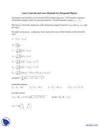 Area, Centroid and Area Moments