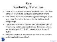 Divine Love - Philosophy of Love - Lecture Slides