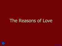The Reasons of Love - Philosophy of Love - Lecture Slides