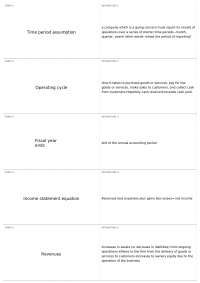 Accounting Terms: Time Periods, Operating Cycle, Income Statement, Basis, EPS