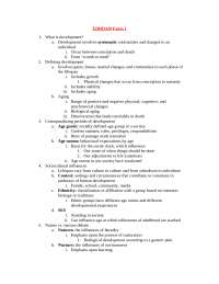 Study Guide Exam 1 - Human Development through the Lifespan | EDHD 320 ...