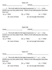 Quiz 2 with Answer Key - Discrete Mathematics for Information ...