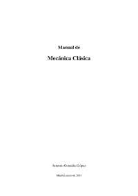 Manual de Mecánica Clásica