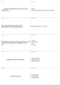 Renal and Acid-Base Physiology | PCB 3703C - Human Physiology - Docsity