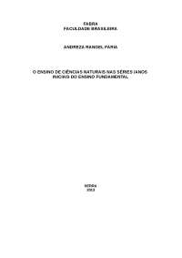 Resenha - O ENSINO DE CIÊNCIAS NATURAIS NAS SÉRIES Andreza