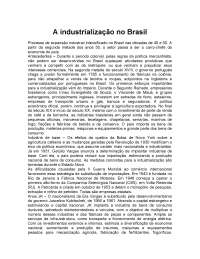 A industrialização no Brasil