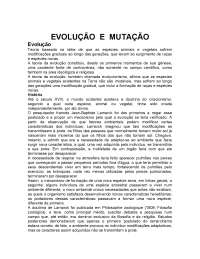 Evolução e Mutação