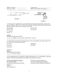 10 MCQs Questions on General Physics I with Key - Quiz 2 | PHYS 1301 ...