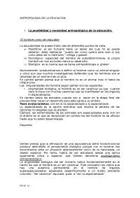 Antropologia 1° curso pedagogia