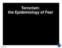 Understanding the Impact of Terrorism: An Epidemiological Perspective