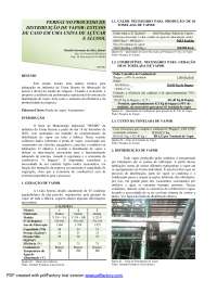 Estudo de caso - perdas no processo de distribuição de vapor