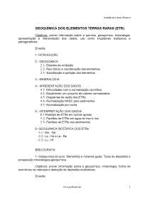 ACF - geoquimica