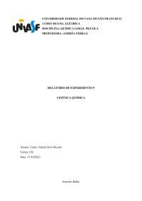 Relatório 10 - Cinética 