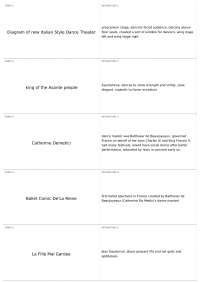 Italian and French Dance Theater: A Historical Overview