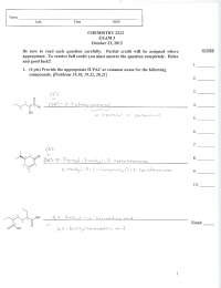Exam 3 - Modern Organic Chemistry II | CHEM 2212 - Docsity