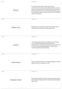 Term 1: Ancient and Modern Cosmological and Biological Concepts