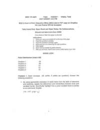 Solved Final Exam for Fundamental Materials of Science | MSE 170