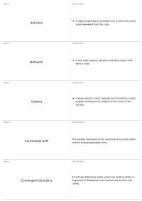 Geology Terms: Anticline, Batholith, Caldera, and More