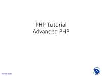 Advanced PHP Tutorial - PHP Programming - Lecture Slides - Docsity