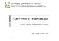 O Tipos de dados, variaveis