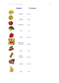 nomes de frutas em espanhol
