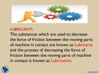 Lubricant - Applied Chemistry - Lecture Slides