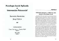 Psicología social aplicada e intervención psicosocial