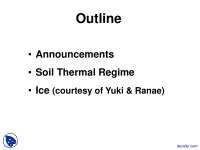 Soil Thermal Regime - Soil Physics - Lecture Slides
