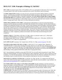 Principles of Biology II - Study Material | BIOL 1108 - Docsity