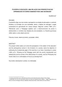 Filosofia e Educação
