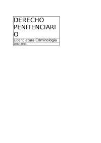 DERECHO PENITENCIARIO