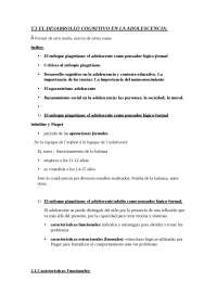 El enfoque piagetiano: el adolescente como pensador lógico-formal - Prof. del Barrio