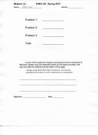 Dynamics exam with solutions and development | ENES 221