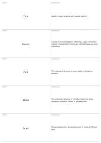 Quiz 1 | IAH 208 - Music and Culture (I)