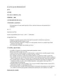 Apuntes sobre el Lenguaje de Programacion Java Parte1 - Docsity