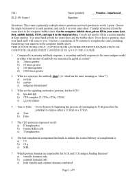 39 Problems on Clinical Immunology - Exam 1 | BLD 434