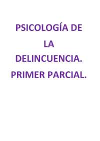Apuntes psicología de la delincuencia