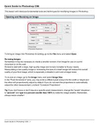 Quick Guide to Photoshop CS6 - Photoshop Tutorial