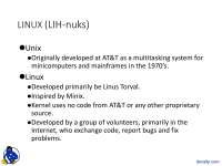 Introduction - Linux - Lecture Slides - Docsity