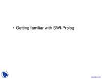 SWI Prolog - Introduction to Formal Semantics - Lecture Slides