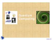 Quantum Computing - Advanced Theory of Computation - Lecture Slides