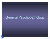 Basic Terms in Psychiatry: A Comprehensive Overview of Psychopathology