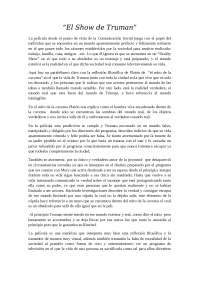 Trabajo sobre la pelicula de el show de truman